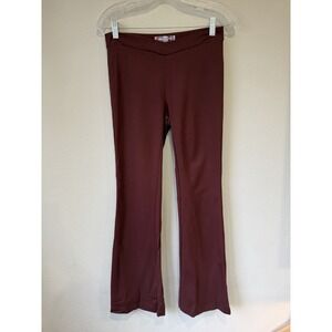 Urban Outfitters‎ Low Rise Light Brown Ponte Stretch Flare Pants Size 2 Cocoa